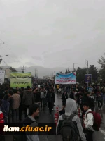 حضور مسئولین و دانشجویان دانشگاه فرهنگیان در راهپیمایی 13 آبان؛