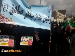 حضور دانشگاهیان دانشگاه فرهنگیان ایلام در راهپیمایی 22 بهمن