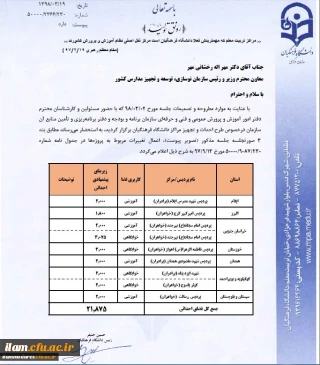 احداث ساختمان آموزشی پردیس شهید مدرس