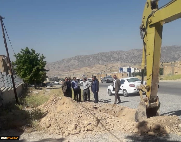 شروع عملیات پروژه آب رسانی به پردیس شهید مدرس دانشگاه فرهنگیان استان ایلام