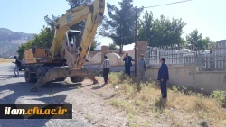 شروع عملیات پروژه آب رسانی به پردیس شهید مدرس دانشگاه فرهنگیان استان ایلام