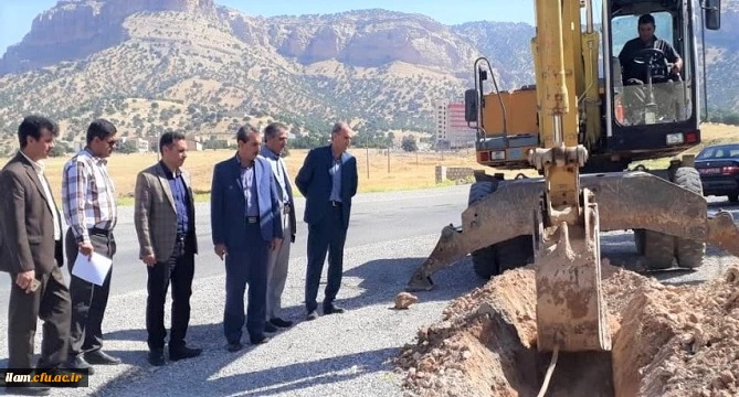 شروع عملیات پروژه آب رسانی به پردیس شهید مدرس دانشگاه فرهنگیان استان ایلام بعد از گذشت بیش از سه دهه 2