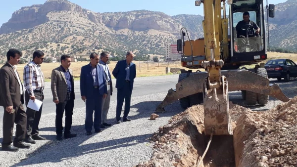 شروع عملیات پروژه آب رسانی به پردیس شهید مدرس دانشگاه فرهنگیان استان ایلام