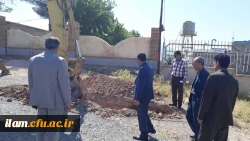 شروع عملیات پروژه آب رسانی به پردیس شهید مدرس دانشگاه فرهنگیان استان ایلام