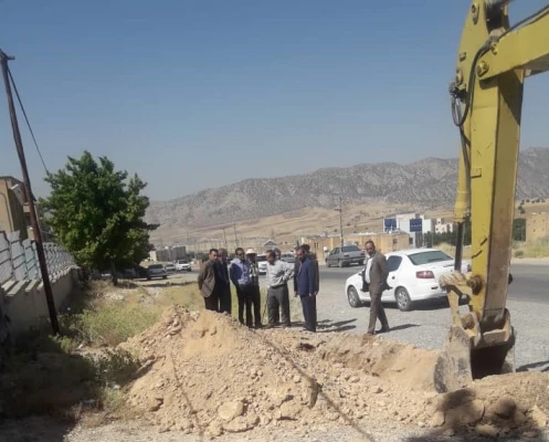 شروع عملیات پروژه آب رسانی به پردیس شهید مدرس دانشگاه فرهنگیان استان ایلام
