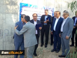 افتتاح پروژه اتصال به شبکه آب شرب شهری و کلنگ زنی سالن اجتماعات پردیس شهید مدرس
