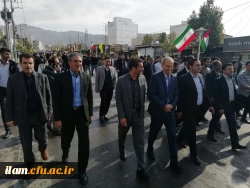 حضور اساتید، کارکنان و دانشجو معلمان پردیس شهید مدرس در راهپیمایی 13 آبان 