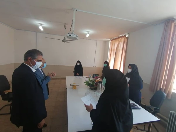 بازدید مسئولین دانشگاه فرهنگیان استان از محل مصاحبه 