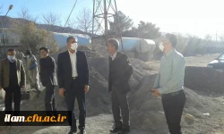 بازدید جناب آقای دکتر غفاری نیا معاونت هماهنگی دانشگاه فرهنگیان استان ایلام از میزان پیشرفت کاری سالن اجتماعات شهید قاسم سلیمانی پردیس شهید مدرس ایلام 2