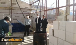 بازدید جناب آقای دکتر غفاری نیا معاونت هماهنگی دانشگاه فرهنگیان استان ایلام از میزان پیشرفت کاری سالن اجتماعات شهید قاسم سلیمانی پردیس شهید مدرس ایلام 3