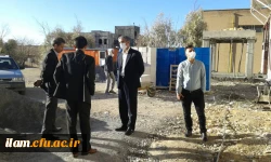 بازدید جناب آقای دکتر غفاری نیا معاونت هماهنگی دانشگاه فرهنگیان استان ایلام از میزان پیشرفت کاری سالن اجتماعات شهید قاسم سلیمانی پردیس شهید مدرس ایلام 4