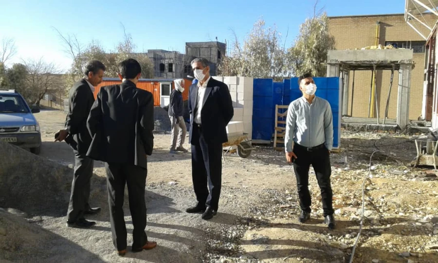 بازدید جناب آقای دکتر غفاری نیا معاونت هماهنگی دانشگاه فرهنگیان استان ایلام از میزان پیشرفت کاری سالن اجتماعات شهید قاسم سلیمانی پردیس شهید مدرس ایلام 4