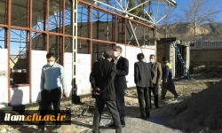 بازدید جناب آقای دکتر غفاری نیا معاونت هماهنگی دانشگاه فرهنگیان استان ایلام از میزان پیشرفت کاری سالن اجتماعات شهید قاسم سلیمانی پردیس شهید مدرس ایلام 5