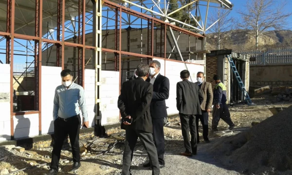 بازدید جناب آقای دکتر غفاری نیا معاونت هماهنگی دانشگاه فرهنگیان استان ایلام از میزان پیشرفت کاری سالن اجتماعات شهید قاسم سلیمانی پردیس شهید مدرس ایلام 5