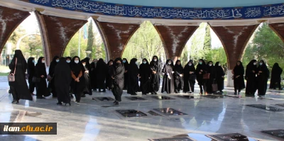 زیارت مزار شهدا و بازدید از حوزه علمیه خواهران ایلام