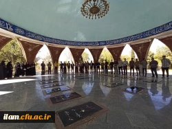 زیارت مزار شهدای گمنام توسط کارکنان و جمعی از دانشجویان دانشگاه فرهنگیان استان ایلام در هفته دفاع مقدس 5