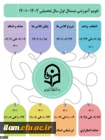 تقویم آموزشی، نیمسال اول 1402-1401