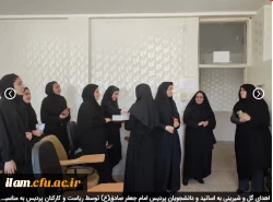 اهدای گل و شیرینی به اساتید و دانشجویان پردیس امام جعفر صادق(ع) توسط ریاست و کارکنان پردیس به مناسبت بزرگداشت روز معلم 2