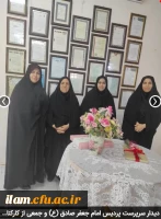 دیدار سرپرست پردیس امام جعفر صادق (ع) و جمعی از کارکنان با پیشکسوت حوزه تعلیم و تربیت و رییس مرکز تربیت معلم حضرت رقیه (س) ایلام 2