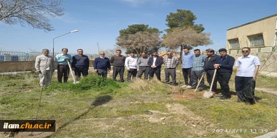 کاشت صد اصله نهال در پردیس شهید مدرس به مناسبت هفته درختکاری