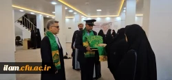 حضور خادمان حرم حضرت معصومه (س) به همراه پرچم گنبد حرم مطهر در دانشگاه فرهنگیان استان ایلام 4